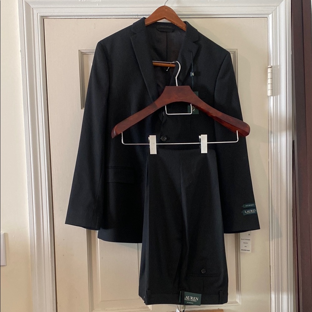 Ralph Lauren Size 20R Black Single-Breasted Suit — NEW WITH TAGS — Never Worn - Picture 4 of 12